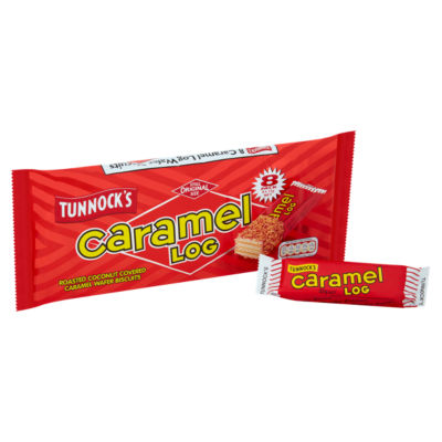 Caramel Log Roasted Coconut Covered Caramel Wafer Biscuits 8 x 32g thumbnail 3