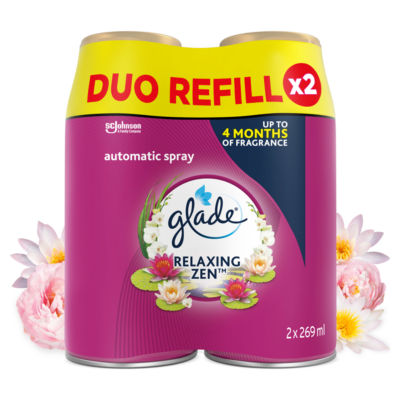Automatic Spray Air Freshener Twin Refills Relaxing Zen 2x269ml