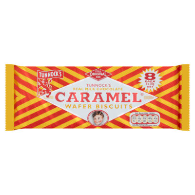 Caramel Wafer Biscuits 8 x 30g thumbnail 2
