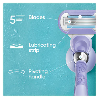 Gillette  Extra Smooth Swirl Women’s Razor, 1 Refill Razor Cartridges thumbnail 4
