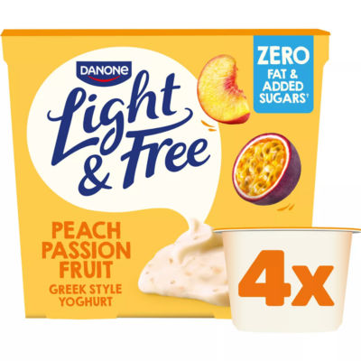 Peach Greek Style Fat Free Yoghurt Multipack 4x115g thumbnail 2