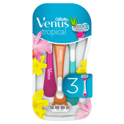 Gillette  Extra Comfort Tropical Razors, Pack Of 3