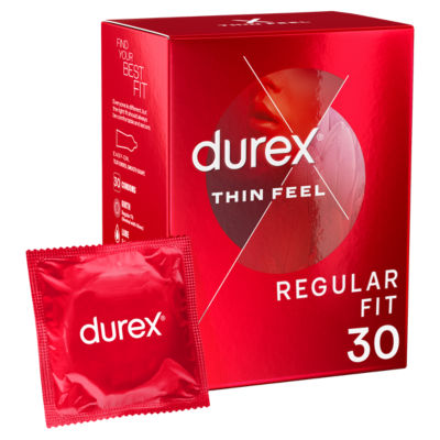 Durex Thin Feel Condoms Enhanced Sensitivity Regular Fit
