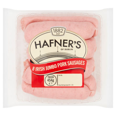 8 Irish Jumbo Pork Sausages 454g thumbnail 2