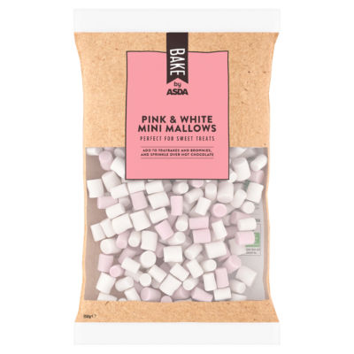 BAKE by ASDA Pink & White Mini Mallows 150g