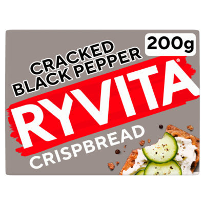 Crispbread Cracked Black Pepper Crackers 200g thumbnail 2