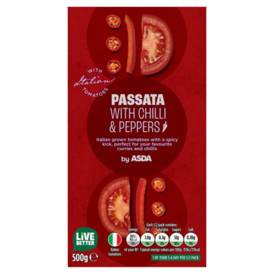 Passata with Chilli & Peppers 500g thumbnail 2