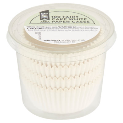 BAKE by  100 Fairy Cake White Paper Cases