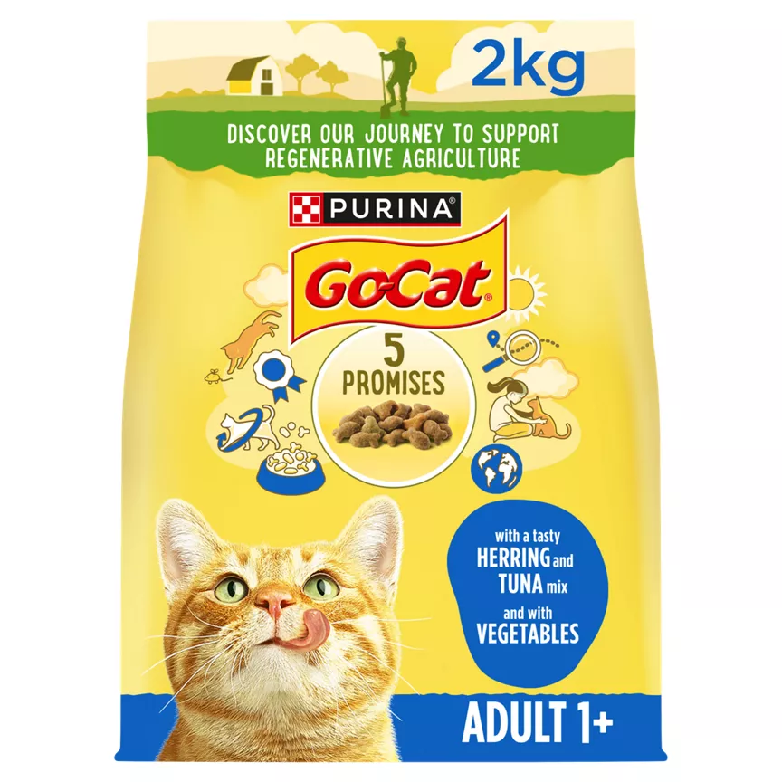 Go-Cat Adult Cat Food with Tuna, Herring & Added Vegetables 2kg
