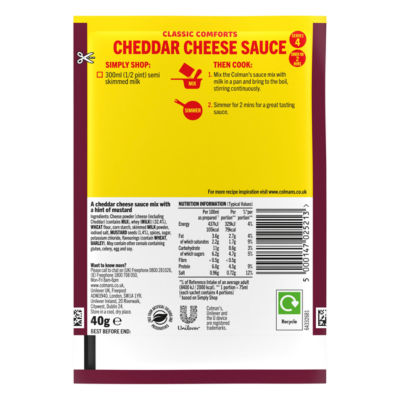 Classic Comforts Meal Maker Cheddar Cheese Sauce 40 g thumbnail 3
