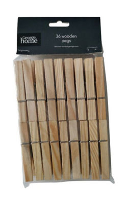 36pk Wooden Pegs