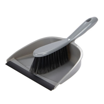 Silver Dustpan and Brush Set