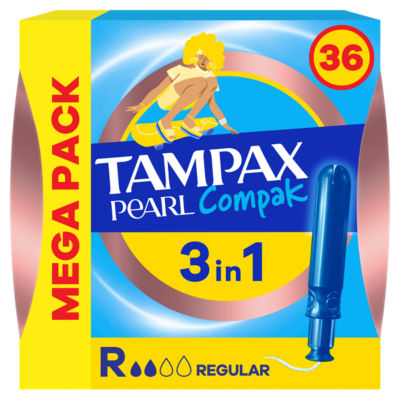 Pearl Compak Regular Tampons With Applicator x36 thumbnail 2