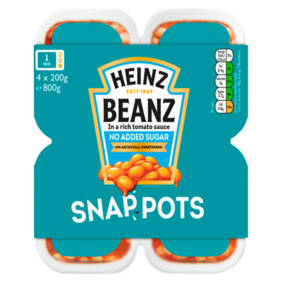 Heinz Baked Beans No Added Sugar Snap Pots
