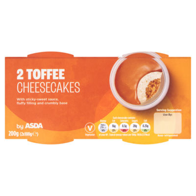 ASDA 2 Toffee Cheesecakes