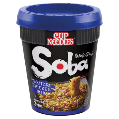 Nissin Soba Yakitori Chicken Instant Wok Style Noodles Pot 89g thumbnail 2