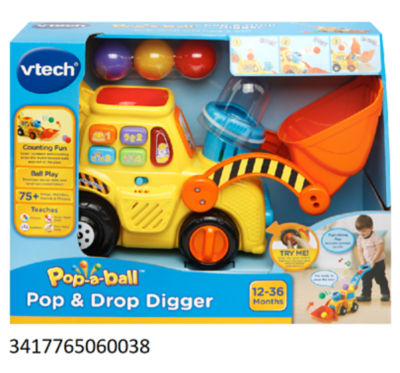 Push Along Plastic Digger Toy thumbnail 2