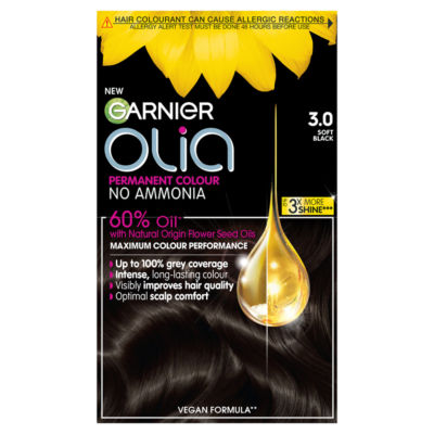 Olia 3.0 Soft Black: 100% Grey Coverage, No Ammonia, ensuring long-lasting color. thumbnail 2