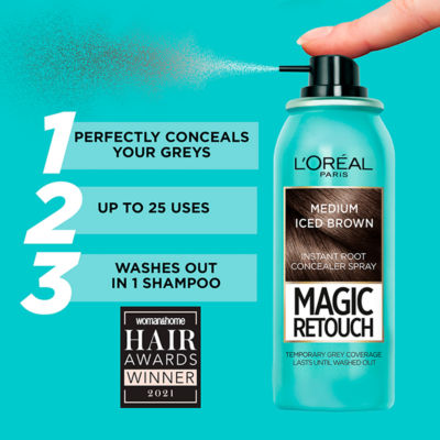 Magic Retouch Medium Iced Brown, Temporary Root Touch Up Spray thumbnail 3