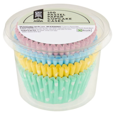 BAKE by  100 Pastel Paper Cupcake Cases thumbnail 2