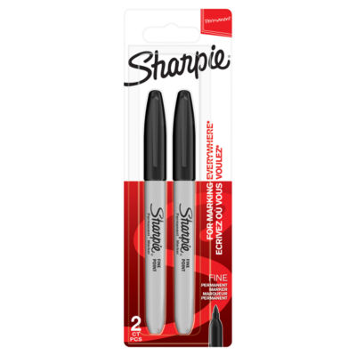 Sharpie Permanent Marker Black 2pk
