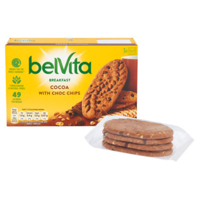 Belvita Chocolate Chip Cereal Biscuit Snack Bars Multipack 225g (5 x 45g) thumbnail 3