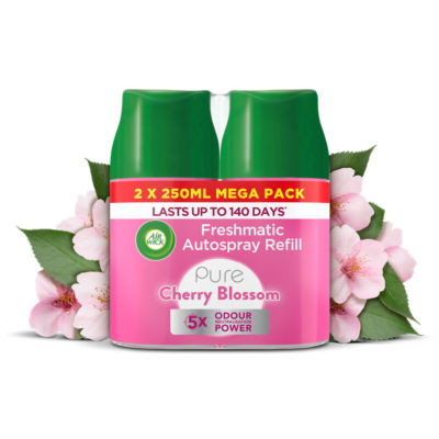 Pure Cherry Blossom Freshmatic Autospray refill 2x250ml Lasts for up to 140 days thumbnail 2