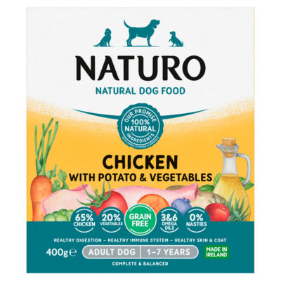 Natural Pet Food Chicken with Potato and Vegetables Adult Dog 1 - 7 Years 400g thumbnail 2