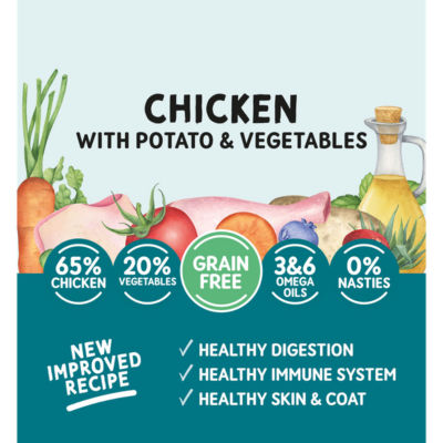 Natural Pet Food Chicken with Potato and Vegetables Adult Dog 1 - 7 Years 400g thumbnail 3