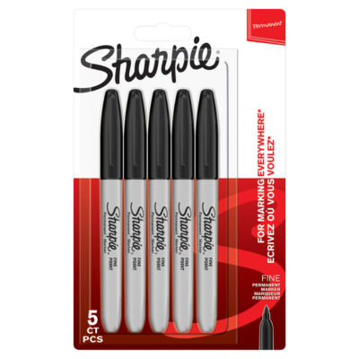 Sharpie Permanent Marker Black 5pk