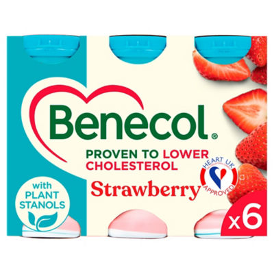 Benecol Cholesterol Lowering Yogurt Drink Strawberry