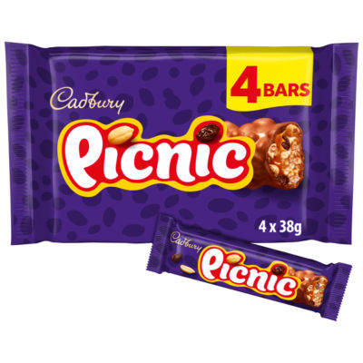 Picnic Chocolate Bar 4 Pack Multipack 152g (4 x 38g) thumbnail 2