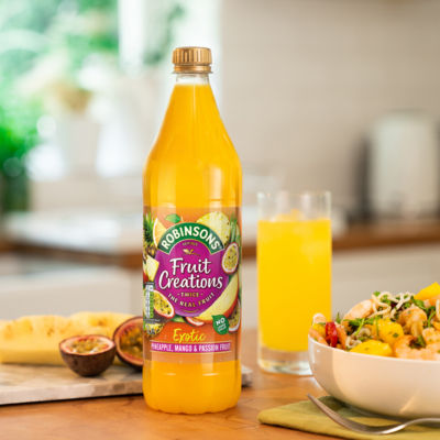 Fruit Creations Pineapple, Mango & Passion Fruit Squash 1L thumbnail 3