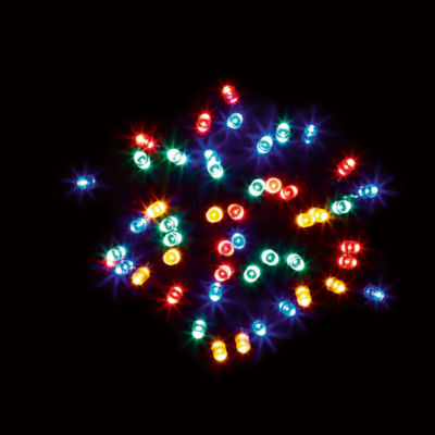 50 LEDs Multi-coloured Solar-powered String Lights 8.88m thumbnail 2