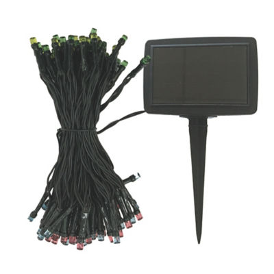 100 LEDs Multi-coloured Solar-powered String Lights 14.88m thumbnail 3