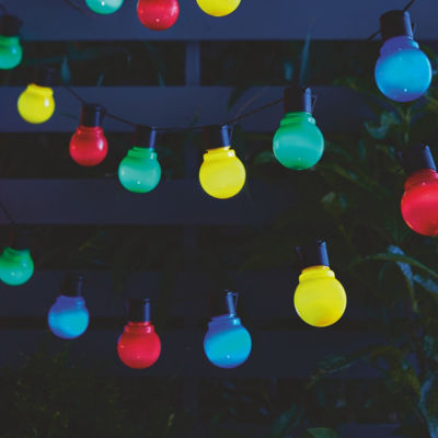 25 Bulbs Multi-coloured Solar-powered Globe Party Lights thumbnail 3