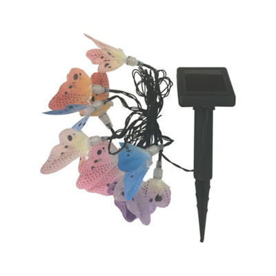 10 LEDs White Solar-powered Butterfly Lights thumbnail 2
