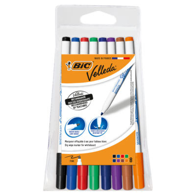 Velleda Whiteboard Pens, Fine Bullet Nib, Pack of 8 thumbnail 2