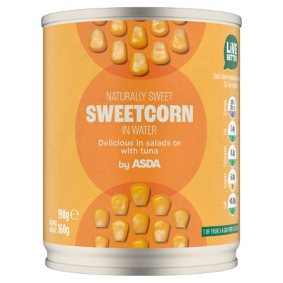 ASDA Sweetcorn in Water 198g