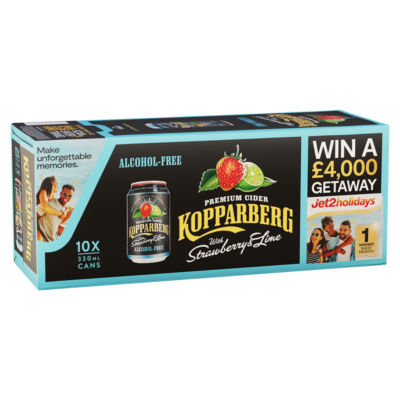 Alcohol-Free Premium Cider with Strawberry & Lime 10 x 330ml thumbnail 2