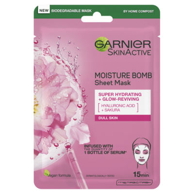 Moisture Bomb Sakura and Hyaluronic Acid Face Sheet Mask, Hydrating & Glow Reviving, 28g thumbnail 2
