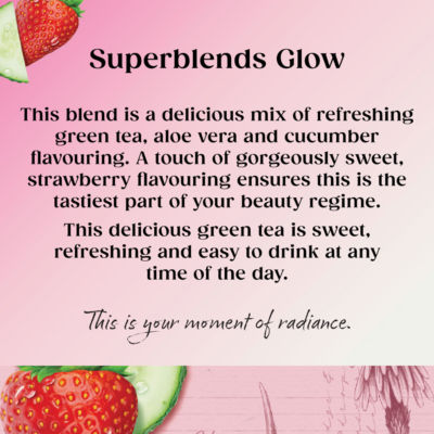 Superblends 20 Glow Strawberry & Cucumber with Green Tea & Aloe Vera 40g thumbnail 3