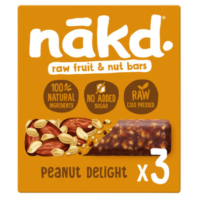 nakd. Peanut Delight Fruit & Nut Bars 3 x 35g thumbnail 2