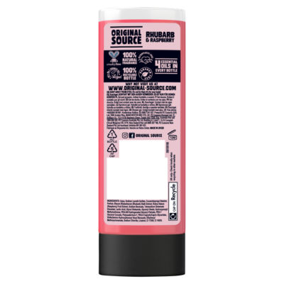 Rhubarb & Raspberry Vegan Shower Gel 250ml thumbnail 3