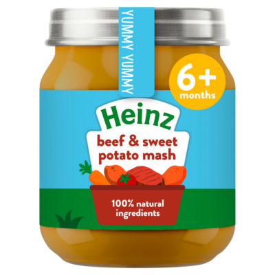 By Nature Beef & Sweet Potato Mash Baby Food Jar 6+ Months 120g