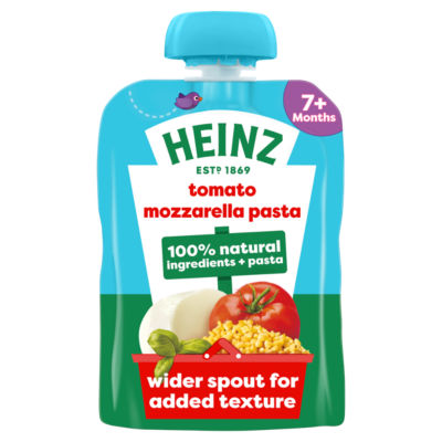 Tomato Mozzarella Pasta Shapes Baby Food Pouch 7+ Months 130g thumbnail 2