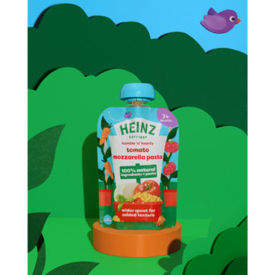 Tomato Mozzarella Pasta Shapes Baby Food Pouch 7+ Months 130g thumbnail 4