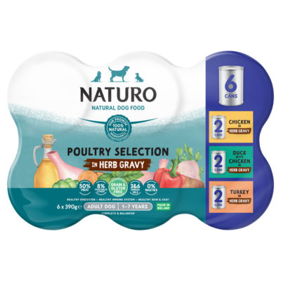 Natural Dog Food Poultry Selection in Herb Gravy Adult Dog 1-7 Years 6 x 390g thumbnail 2