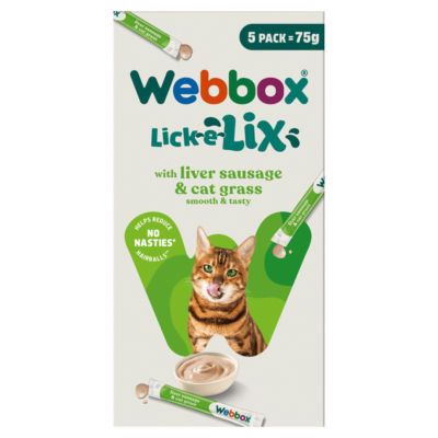 Lick-e-Lix with Liver Sausage & Cat Grass 5 x 15g (75g) thumbnail 2