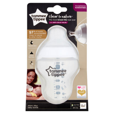 260ml Natural Start Anti-Colic Baby Bottle, Slow-Flow Teat for 0m+